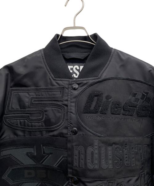 DIESEL（ディーゼル）DIESEL (ディーゼル) ワッペンナイロンスタジャン ブラック サイズ:Mの古着・服飾アイテム