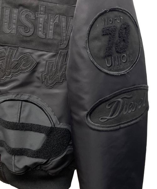 DIESEL（ディーゼル）DIESEL (ディーゼル) ワッペンナイロンスタジャン ブラック サイズ:Mの古着・服飾アイテム