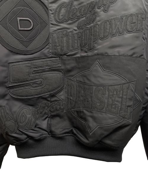 DIESEL（ディーゼル）DIESEL (ディーゼル) ワッペンナイロンスタジャン ブラック サイズ:Mの古着・服飾アイテム