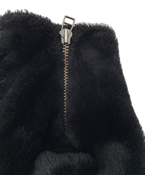 G.V.G.V（ジーヴィージーヴィー）G.V.G.V (ジーヴィージーヴィー) FAUX FUR LACE UP BIKER JACKET」（フェイクファーレースアップバイカージャケット／ライダースジャケット） ブラック サイズ:36の古着・服飾アイテム