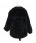 G.V.G.V (ジーヴィージーヴィー) FAUX FUR LACE UP BIKER JACKET」（フェイクファーレースアップバイカージャケット／ライダースジャケット） ブラック サイズ:36：8000円