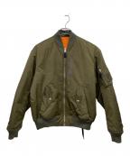 G.V.G.Vジーヴィージーヴィー）の古着「 LACE UP MA-1 BLOUSON（レースアップ MA-1 ブルゾン）」｜オリーブ