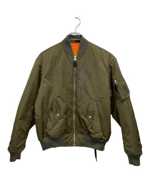 G.V.G.V（ジーヴィージーヴィー）G.V.G.V (ジーヴィージーヴィー)  LACE UP MA-1 BLOUSON（レースアップ MA-1 ブルゾン） オリーブ サイズ:34の古着・服飾アイテム