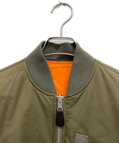 G.V.G.V（ジーヴィージーヴィー）G.V.G.V (ジーヴィージーヴィー)  LACE UP MA-1 BLOUSON（レースアップ MA-1 ブルゾン） オリーブ サイズ:34の古着・服飾アイテム