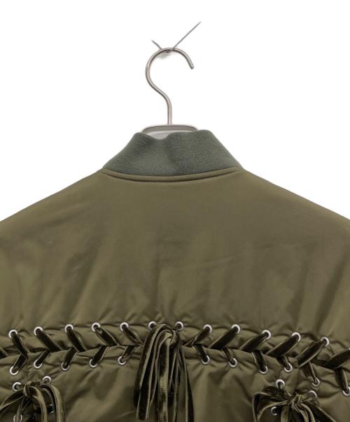 G.V.G.V（ジーヴィージーヴィー）G.V.G.V (ジーヴィージーヴィー)  LACE UP MA-1 BLOUSON（レースアップ MA-1 ブルゾン） オリーブ サイズ:34の古着・服飾アイテム