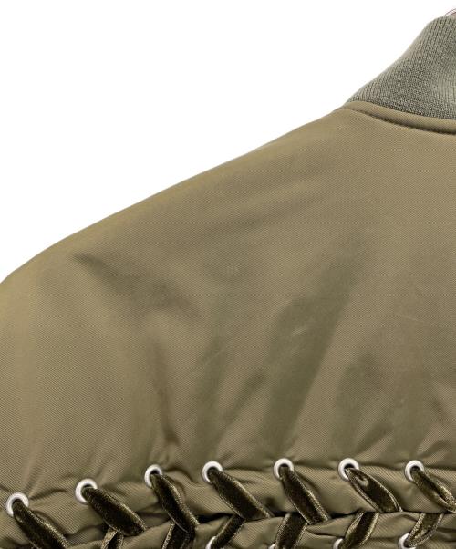 G.V.G.V（ジーヴィージーヴィー）G.V.G.V (ジーヴィージーヴィー)  LACE UP MA-1 BLOUSON（レースアップ MA-1 ブルゾン） オリーブ サイズ:34の古着・服飾アイテム