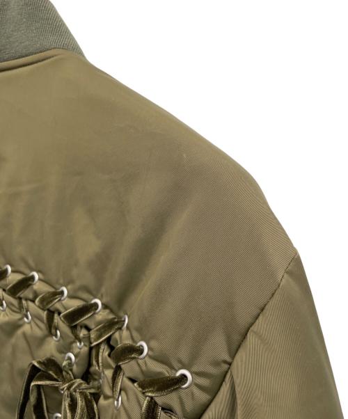 G.V.G.V（ジーヴィージーヴィー）G.V.G.V (ジーヴィージーヴィー)  LACE UP MA-1 BLOUSON（レースアップ MA-1 ブルゾン） オリーブ サイズ:34の古着・服飾アイテム
