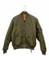 G.V.G.V（ジーヴィージーヴィー）の古着「 LACE UP MA-1 BLOUSON（レースアップ MA-1 ブルゾン）」｜オリーブ
