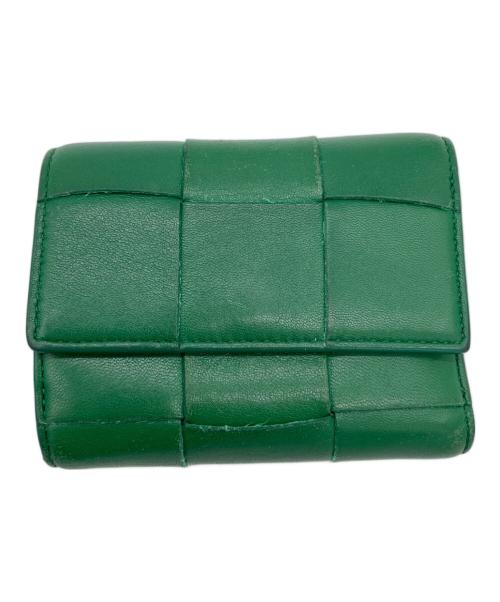 BOTTEGA VENETA（ボッテガベネタ）BOTTEGA VENETA (ボッテガベネタ) 2つ折り財布 グリーンの古着・服飾アイテム