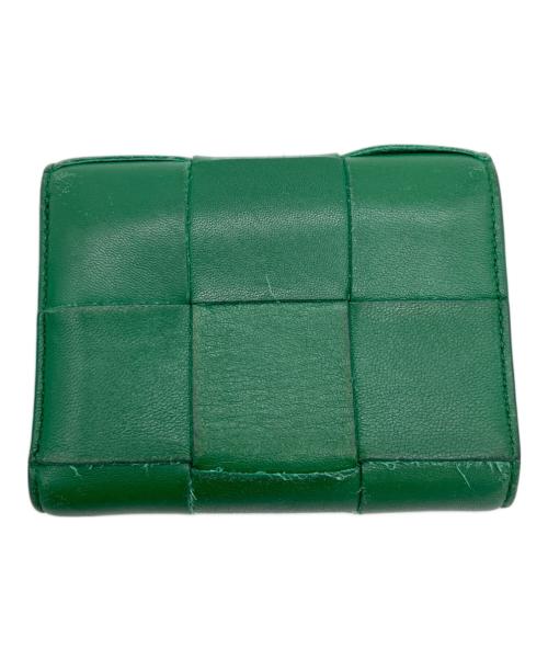 BOTTEGA VENETA（ボッテガベネタ）BOTTEGA VENETA (ボッテガベネタ) 2つ折り財布 グリーンの古着・服飾アイテム