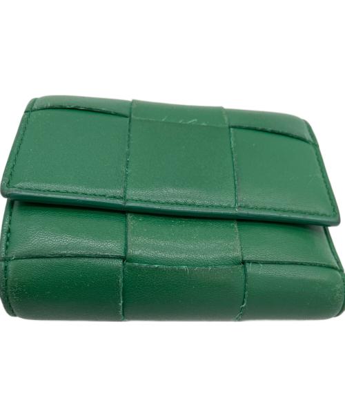 BOTTEGA VENETA（ボッテガベネタ）BOTTEGA VENETA (ボッテガベネタ) 2つ折り財布 グリーンの古着・服飾アイテム