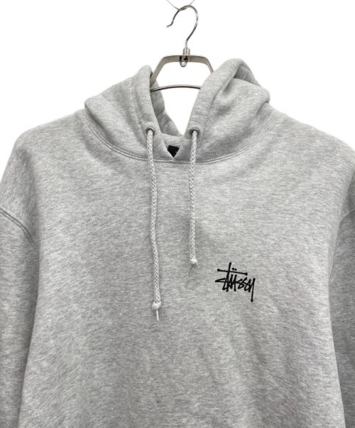 stussy（ステューシー）stussy (ステューシー) ロゴスウェットパーカー グレー サイズ:Lの古着・服飾アイテム