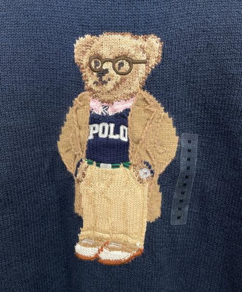 POLO RALPH LAUREN（ポロ・ラルフローレン）POLO RALPH LAUREN (ポロ・ラルフローレン) ポロベアコットンブレンドセーター ネイビー サイズ:M 未使用品の古着・服飾アイテム