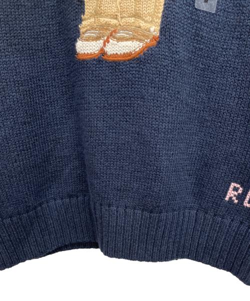 POLO RALPH LAUREN（ポロ・ラルフローレン）POLO RALPH LAUREN (ポロ・ラルフローレン) ポロベアコットンブレンドセーター ネイビー サイズ:M 未使用品の古着・服飾アイテム