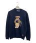 POLO RALPH LAUREN（ポロ・ラルフローレン）の古着「ポロベアコットンブレンドセーター」｜ネイビー