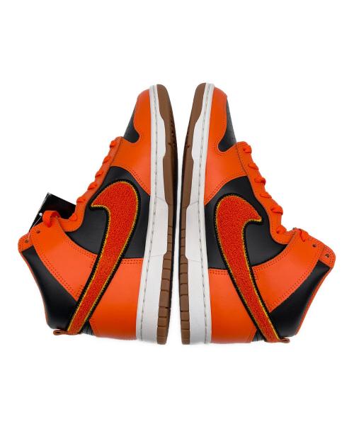 NIKE（ナイキ）NIKE (ナイキ) DUNK HIGH UNIVERSITY CHENILLE SWOOSH ブラック×オレンジ サイズ:28㎝ 未使用品の古着・服飾アイテム