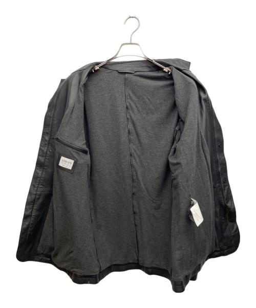 ARMANI COLLEZIONI（アルマーニ コレツィオーニ）ARMANI COLLEZIONI (アルマーニ コレツィオーニ) レザーコート ブラック サイズ:52の古着・服飾アイテム