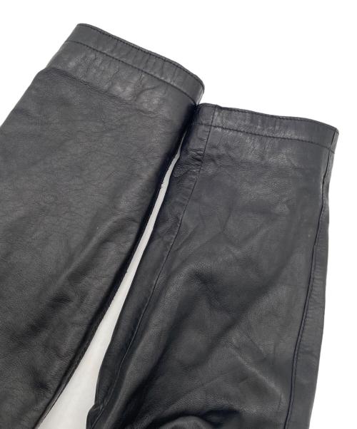 ARMANI COLLEZIONI（アルマーニ コレツィオーニ）ARMANI COLLEZIONI (アルマーニ コレツィオーニ) レザーコート ブラック サイズ:52の古着・服飾アイテム