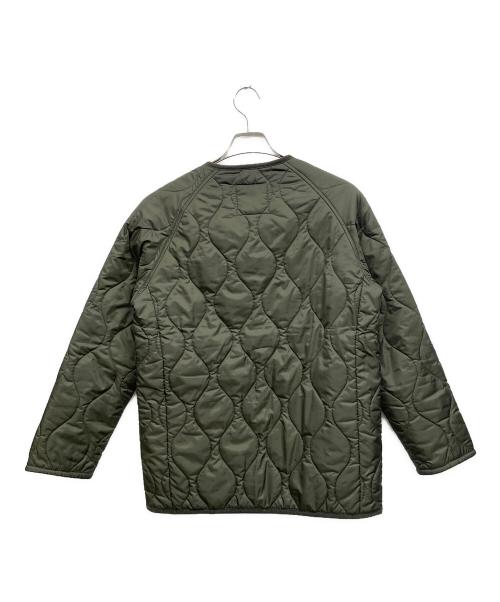 LAVENHAM（ラベンハム）LAVENHAM (ラベンハム) ノーカラー キルティングジャケット グリーン サイズ:Mの古着・服飾アイテム