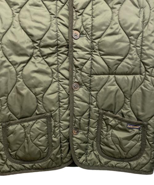 LAVENHAM（ラベンハム）LAVENHAM (ラベンハム) ノーカラー キルティングジャケット グリーン サイズ:Mの古着・服飾アイテム