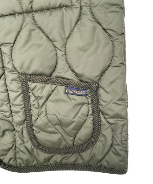 LAVENHAM（ラベンハム）LAVENHAM (ラベンハム) ノーカラー キルティングジャケット グリーン サイズ:Mの古着・服飾アイテム