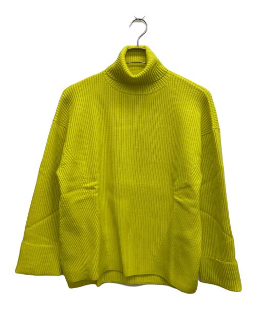 TOMORROW LAND（トゥモローランド）TOMORROW LAND (トゥモローランド) リンクスリブ タートルネックプルオーバー イエロー サイズ:Sの古着・服飾アイテム