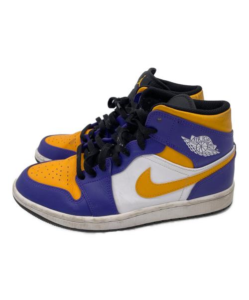NIKE（ナイキ）NIKE (ナイキ) ハイカットスニーカー イエロー×パープル サイズ:26cmの古着・服飾アイテム