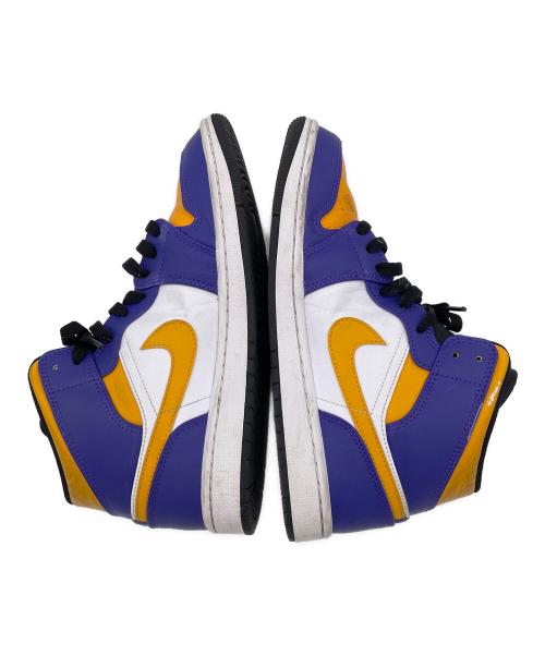 NIKE（ナイキ）NIKE (ナイキ) ハイカットスニーカー イエロー×パープル サイズ:26cmの古着・服飾アイテム