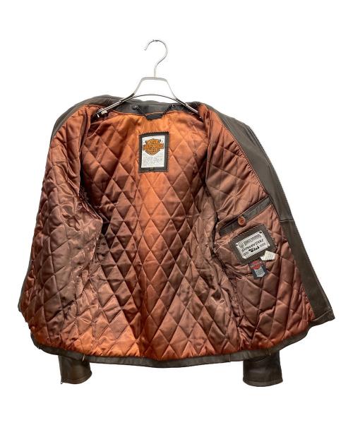HARLEY-DAVIDSON（ハーレーダビッドソン）HARLEY-DAVIDSON (ハーレーダビッドソン) レザージャケット ブラウン サイズ:38の古着・服飾アイテム