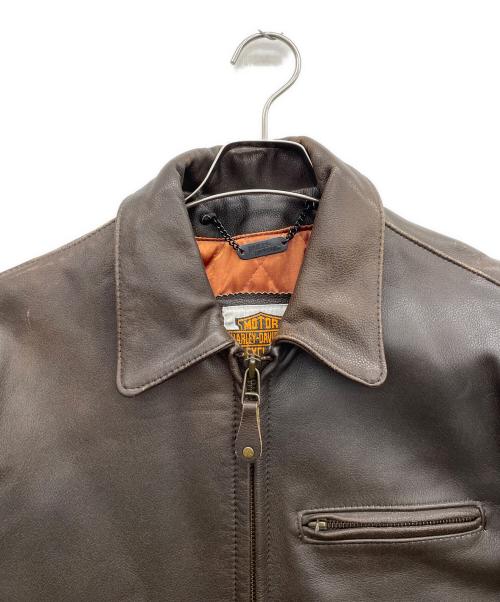 HARLEY-DAVIDSON（ハーレーダビッドソン）HARLEY-DAVIDSON (ハーレーダビッドソン) レザージャケット ブラウン サイズ:38の古着・服飾アイテム
