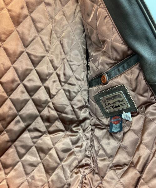 HARLEY-DAVIDSON（ハーレーダビッドソン）HARLEY-DAVIDSON (ハーレーダビッドソン) レザージャケット ブラウン サイズ:38の古着・服飾アイテム