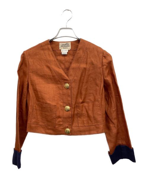HERMES（エルメス）HERMES (エルメス) セットアップスーツ ブラウン サイズ:40の古着・服飾アイテム