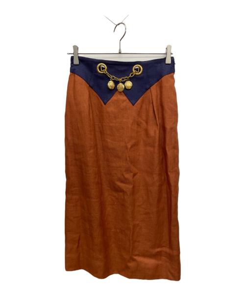 HERMES（エルメス）HERMES (エルメス) セットアップスーツ ブラウン サイズ:40の古着・服飾アイテム