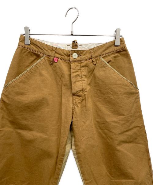 快晴堂（カイセイドウ）快晴堂 (カイセイドウ) パッチワークパンツ ブラウン サイズ:Sの古着・服飾アイテム