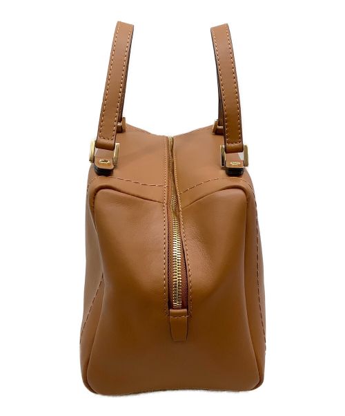 LORISTELLA（ロリステッラ）LORISTELLA (ロリステッラ) レザーハンドバッグ ブラウンの古着・服飾アイテム