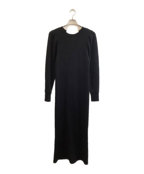 SHENERY（シーナリー）SHENERY (シーナリー) 裏毛パフスリーブワンピース ブラック サイズ:Fの古着・服飾アイテム