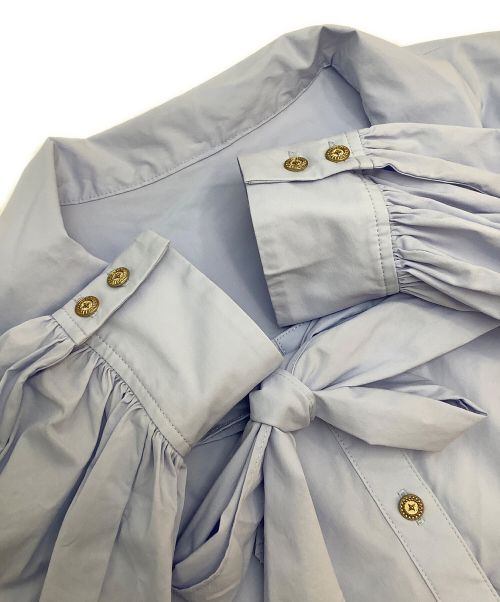 HER LIP TO（ハーリップトゥ）HER LIP TO (ハーリップトゥ) シャツブラウス ブルー サイズ:Mの古着・服飾アイテム