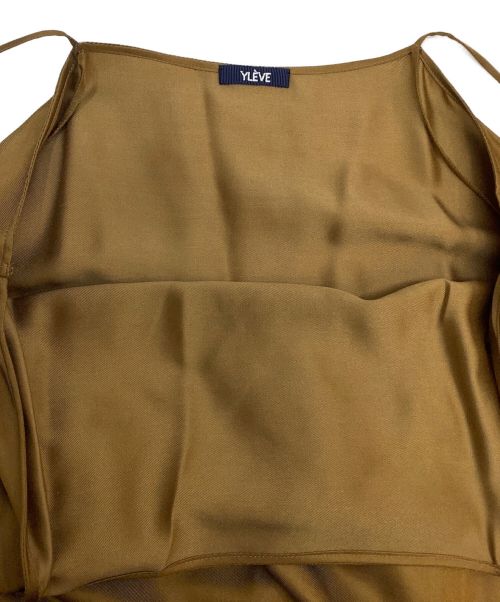 YLEVE（イレーヴ）YLEVE (イレーヴ) サテンキャミワンピース ブラウンの古着・服飾アイテム
