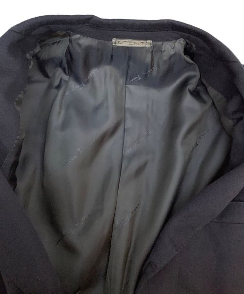 Salvatore Ferragamo（サルヴァトーレ フェラガモ）Salvatore Ferragamo (サルヴァトーレ フェラガモ) カシミヤコート ネイビー サイズ:50の古着・服飾アイテム