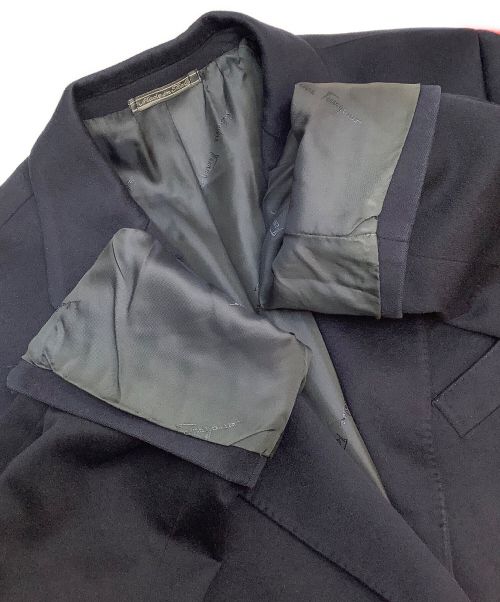 Salvatore Ferragamo（サルヴァトーレ フェラガモ）Salvatore Ferragamo (サルヴァトーレ フェラガモ) カシミヤコート ネイビー サイズ:50の古着・服飾アイテム