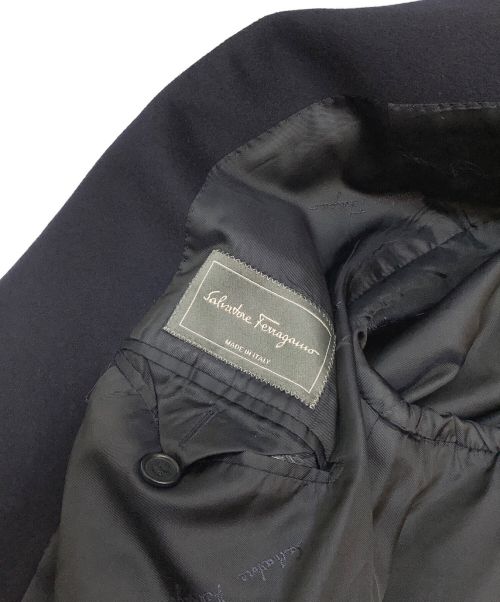 Salvatore Ferragamo（サルヴァトーレ フェラガモ）Salvatore Ferragamo (サルヴァトーレ フェラガモ) カシミヤコート ネイビー サイズ:50の古着・服飾アイテム