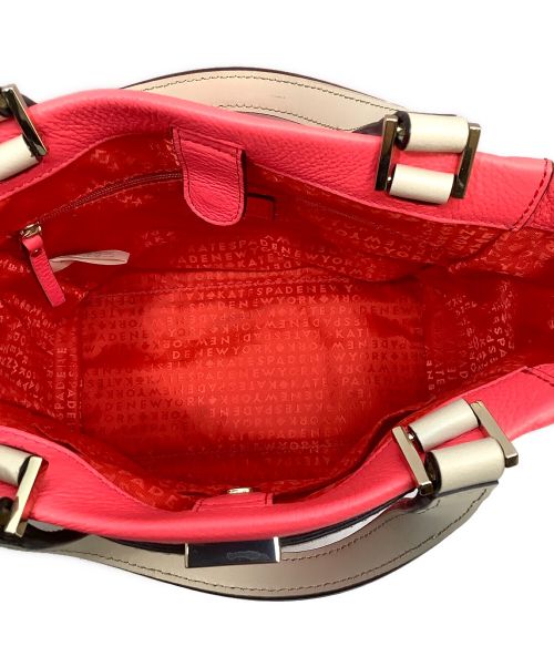 Kate Spade（ケイトスペード）Kate Spade (ケイトスペード) トートバッグ ピンク×アイボリーの古着・服飾アイテム