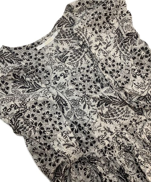 SOLEIADO（ソレイアード）SOLEIADO (ソレイアード) 半袖ブラウス ブラック×ホワイト サイズ:36の古着・服飾アイテム