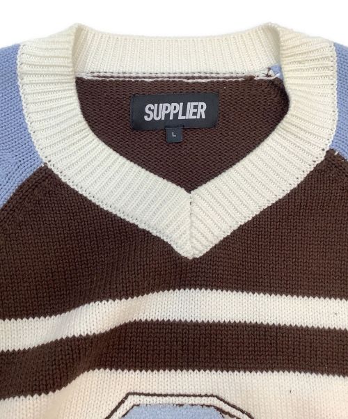 SUPPLIER（サプライヤー）SUPPLIER (サプライヤー) セーター ブルー サイズ:Lの古着・服飾アイテム