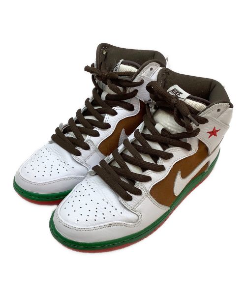 NIKE（ナイキ）NIKE (ナイキ) ハイカットスニーカー ホワイト×ブラウン サイズ:26.5の古着・服飾アイテム