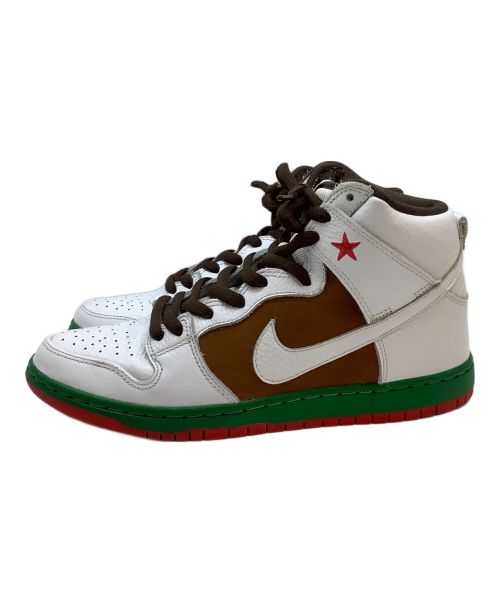 NIKE（ナイキ）NIKE (ナイキ) ハイカットスニーカー ホワイト×ブラウン サイズ:26.5の古着・服飾アイテム