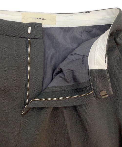 TODAYFUL（トゥデイフル）TODAYFUL (トゥデイフル) タックパンツ グレー サイズ:36の古着・服飾アイテム