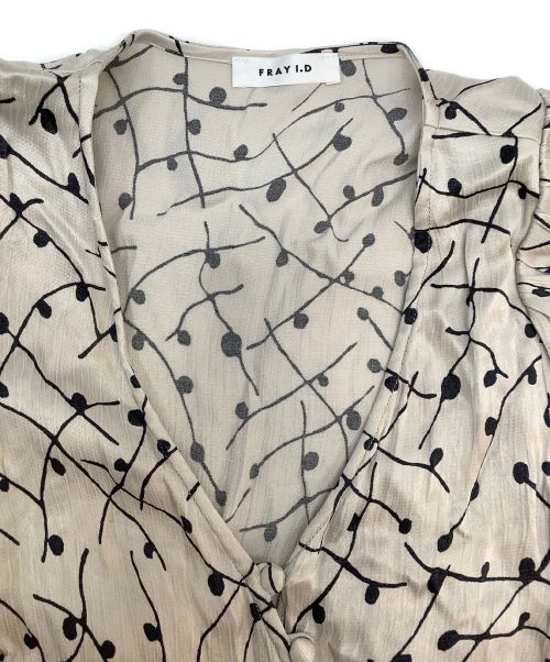 FRAY ID（フレイ アイディー）FRAY ID (フレイ アイディー) ワンピース アイボリー×ブラックの古着・服飾アイテム