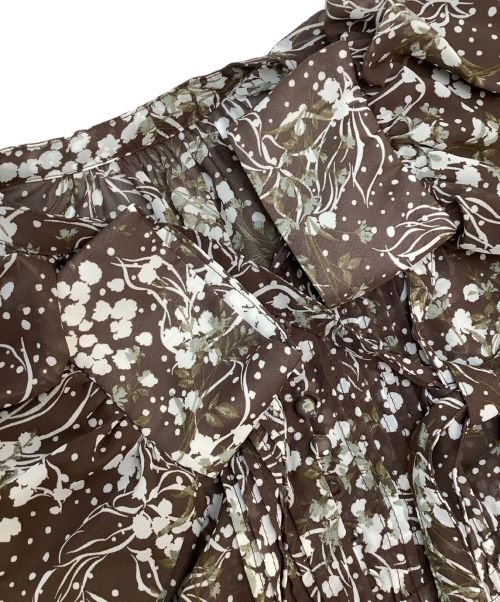 Snidel（スナイデル）Snidel (スナイデル) ワンピース ブラウン×ホワイトの古着・服飾アイテム