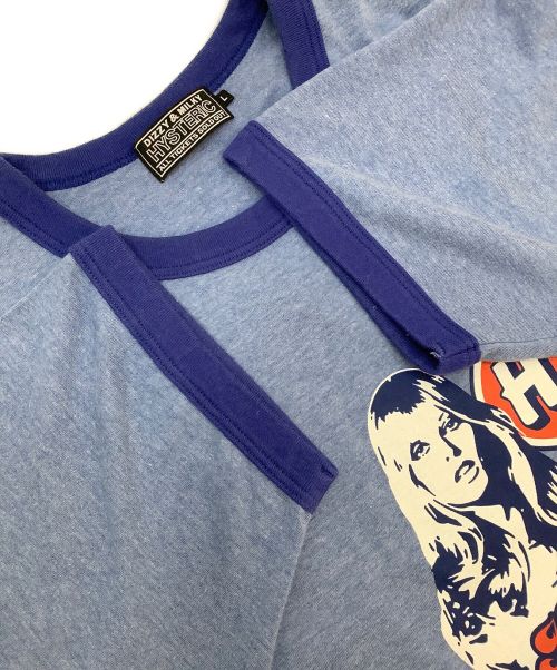 Hysteric Glamour（ヒステリックグラマー）Hysteric Glamour (ヒステリックグラマー) 半袖Tシャツ ブルー サイズ:Lの古着・服飾アイテム